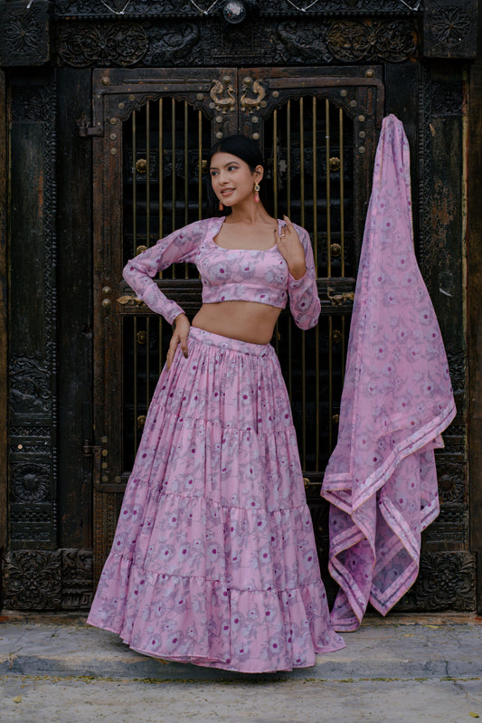 Ajara Classic Silk Lehanga Set